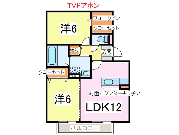 木更津駅 バス11分  アピタ木更津下車：停歩9分 2階の物件間取画像